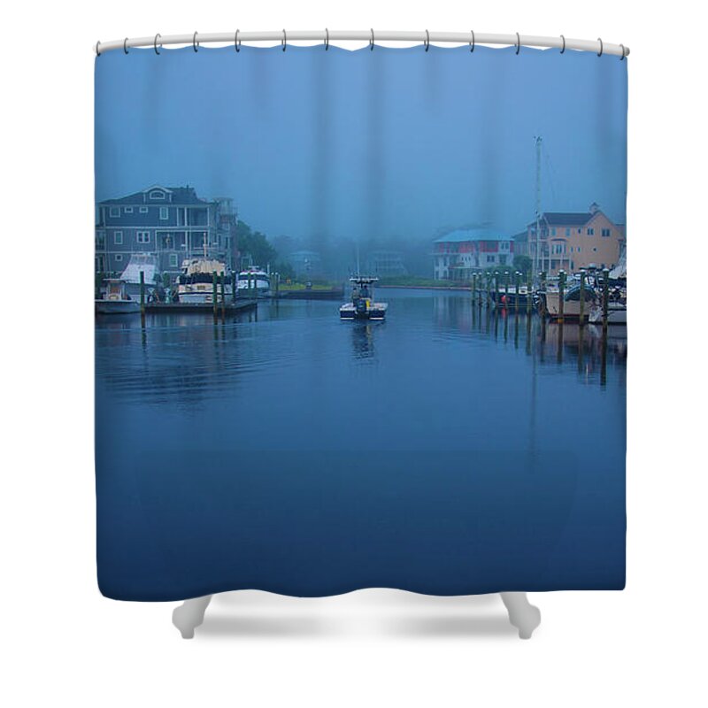 Marina Shower Curtain featuring the photograph Going Fishin' by Nick Noble