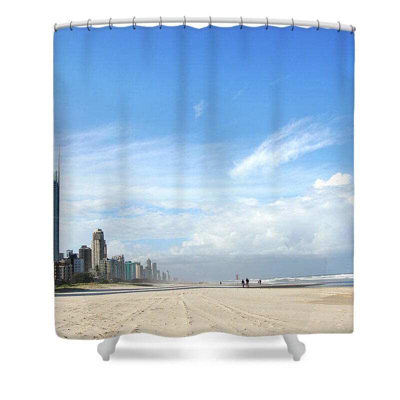 Scenics Shower Curtain featuring the photograph Gold Coast Skyline V3 by Breecedownunder