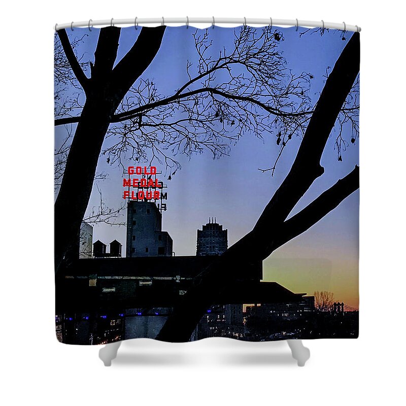 Minnesota Shower Curtain featuring the photograph Gold Medal Sunset by Tom Gort