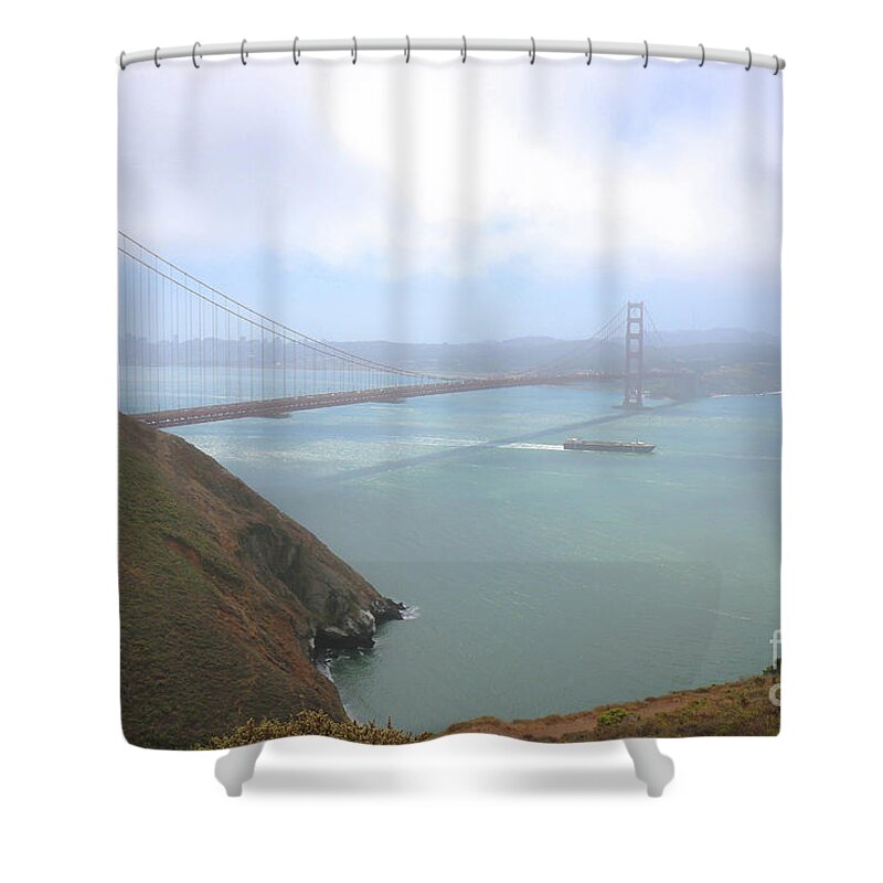Golden Gate Bridge Shower Curtain featuring the photograph Golden Gate Bridge by Veronica Batterson