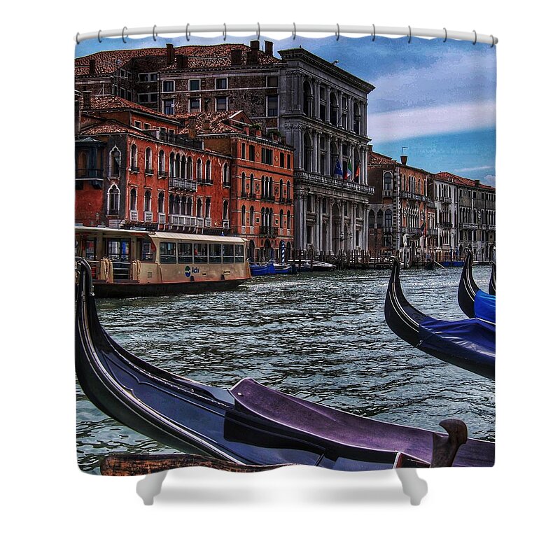  Shower Curtain featuring the photograph Gondolas by Al Harden