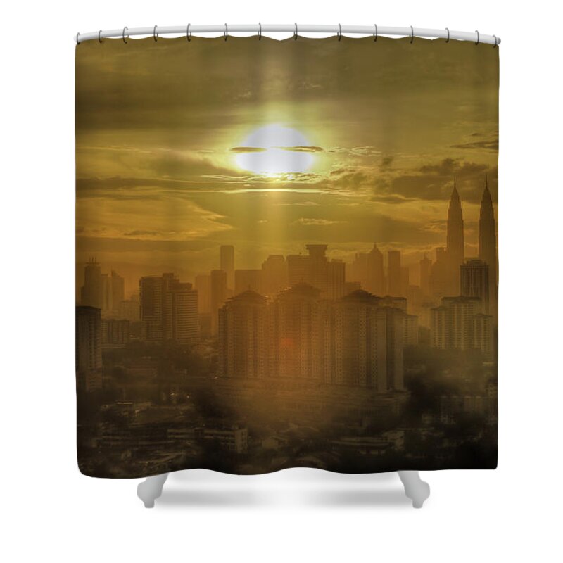 Dawn Shower Curtain featuring the photograph Good Morning Kuala Lumpur by Art At Its Best!