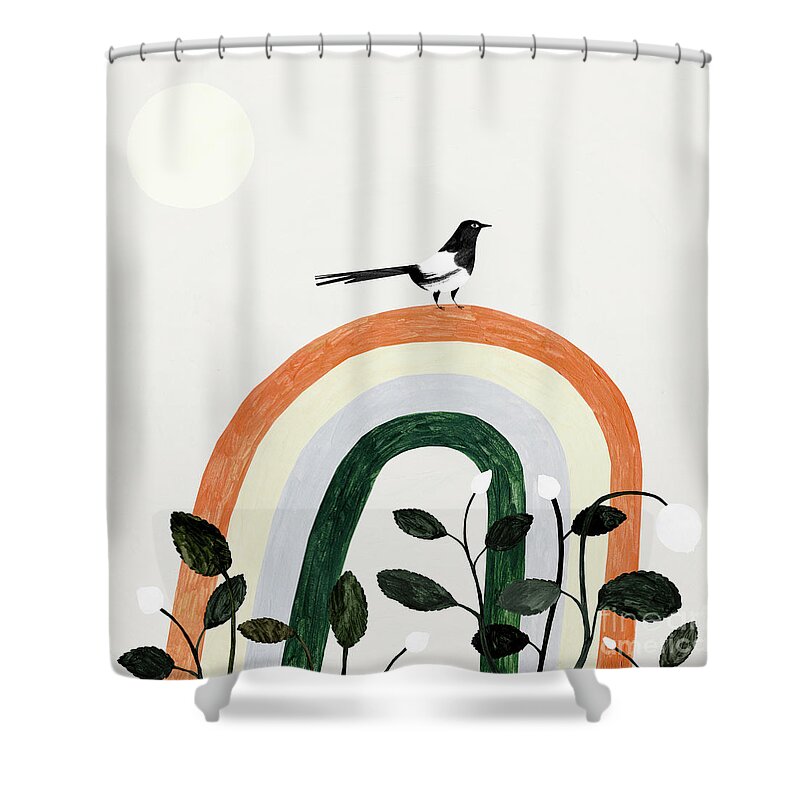 Good Morning Shower Curtain featuring the painting Good Morning by Lea Le Pivert