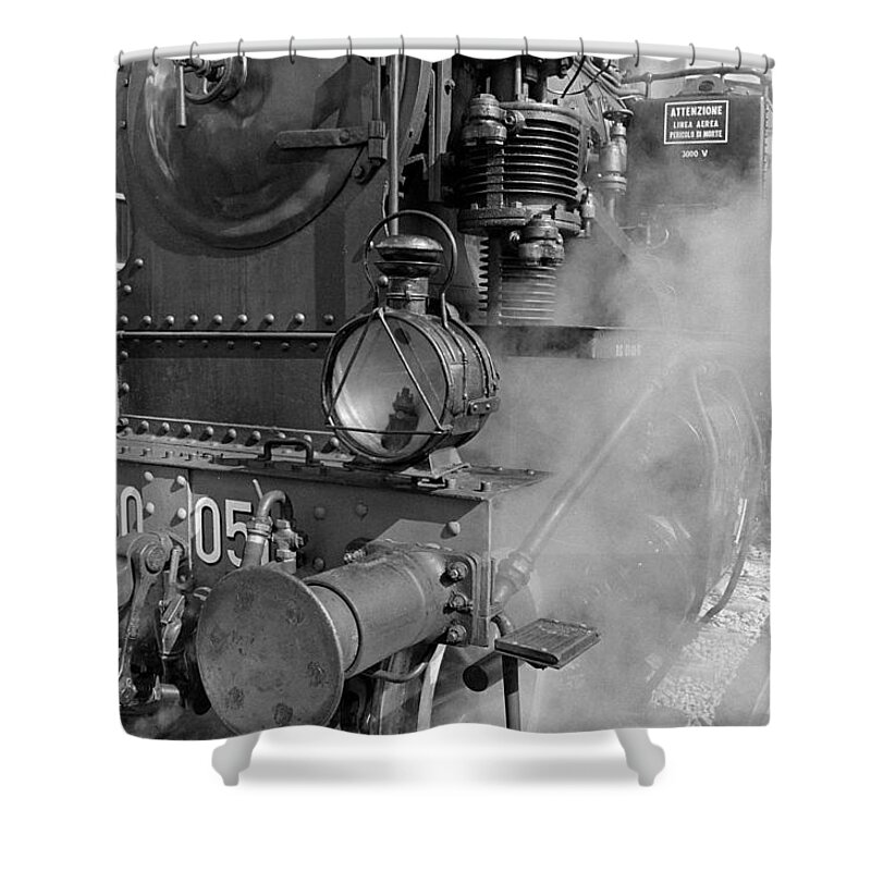 Steam Shower Curtain featuring the photograph GR 880 Steaming Up by Riccardo Mottola