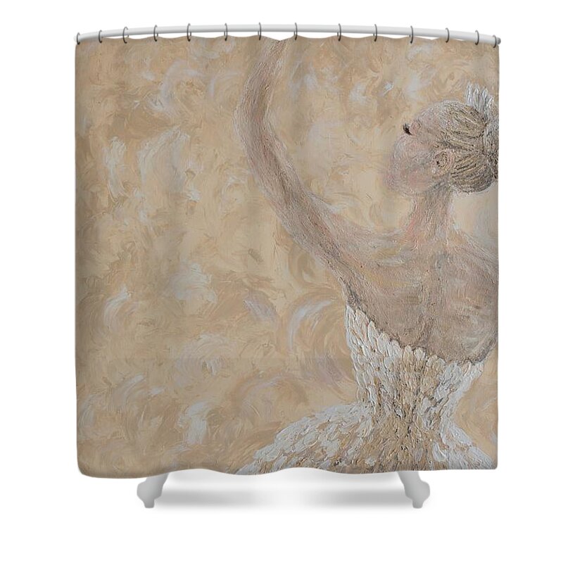 Ballet Shower Curtain featuring the painting Grace Defined by Linda Donlin