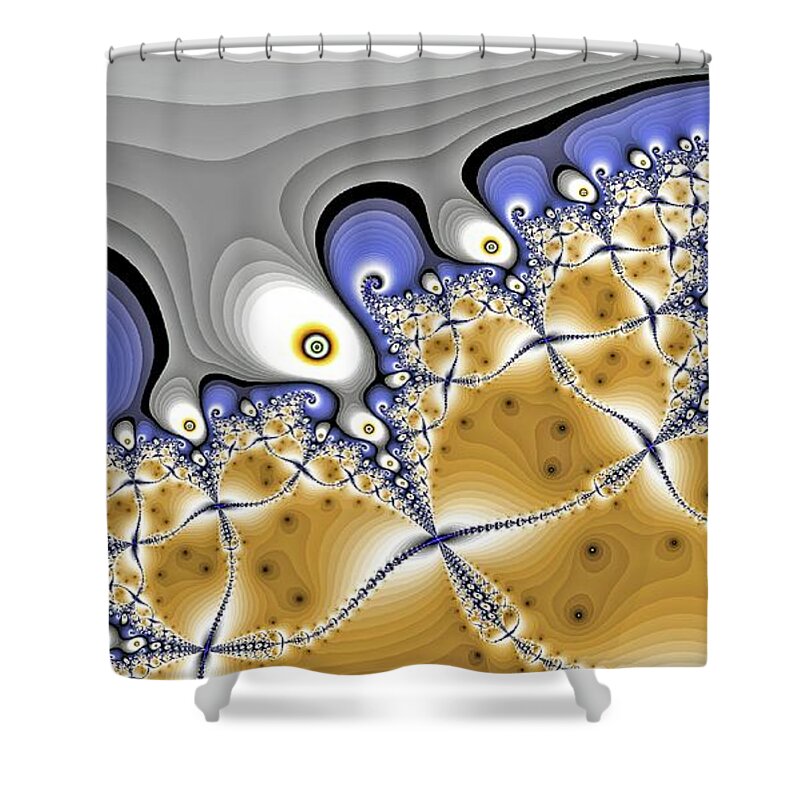 Fractal Shower Curtain featuring the digital art Gradual Slope by Don Northup