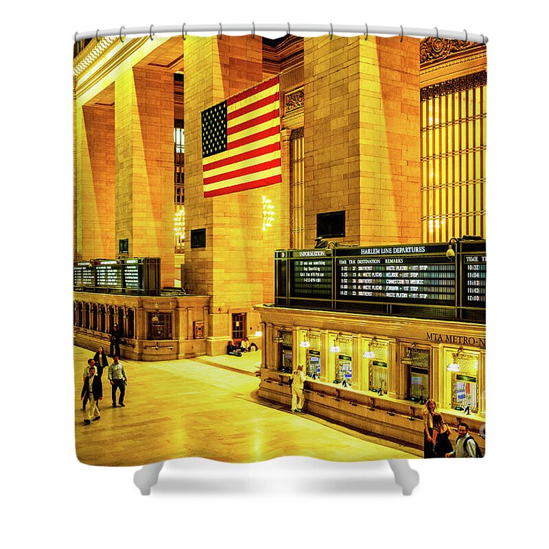 Grand Shower Curtain featuring the photograph Grand Central Station New York by M G Whittingham