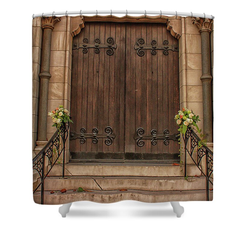 Door Shower Curtain featuring the photograph Grand Doorway by Robert Hebert