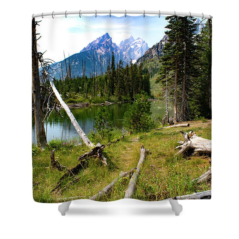 Lake Shower Curtain featuring the photograph Grand Teton National Park by Bonnie Bruno
