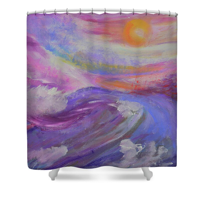 Grateful Shower Curtain featuring the painting Grateful by Robyn King