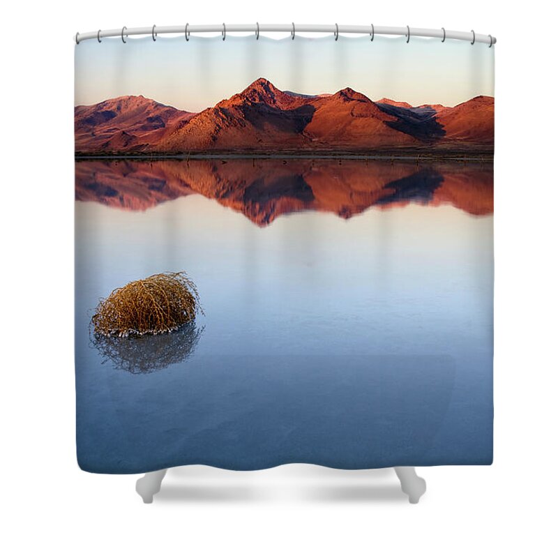 Tranquility Shower Curtain featuring the photograph Great Salt Lake, Utah by Scott Stringham Photographer