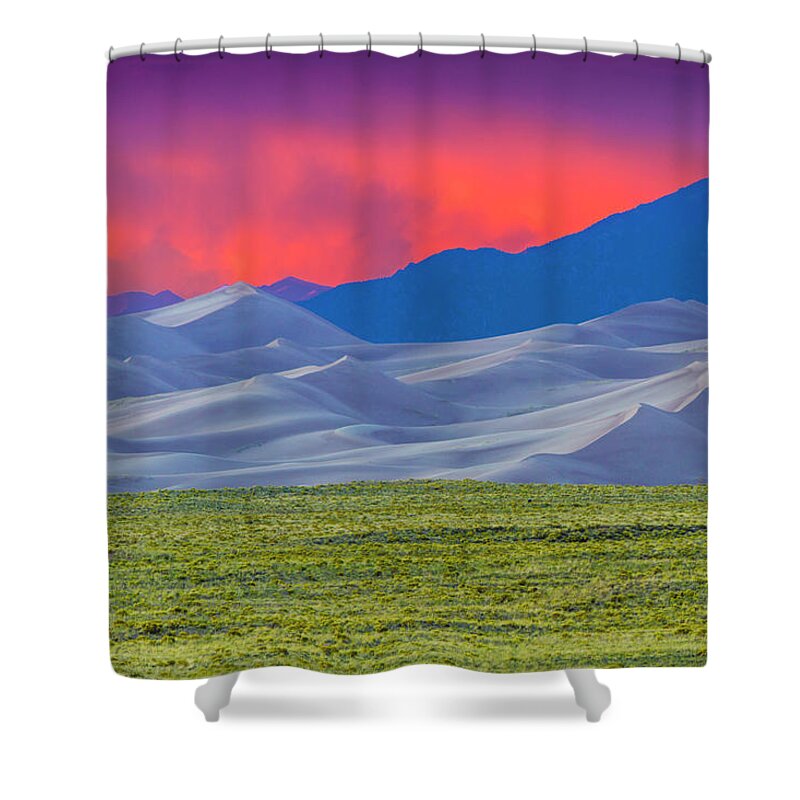 Tranquility Shower Curtain featuring the photograph Great Sand Dunes National Park & by David H. Carriere
