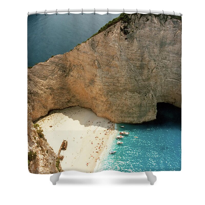 Archipelago Shower Curtain featuring the photograph Greek Island by Efenzi