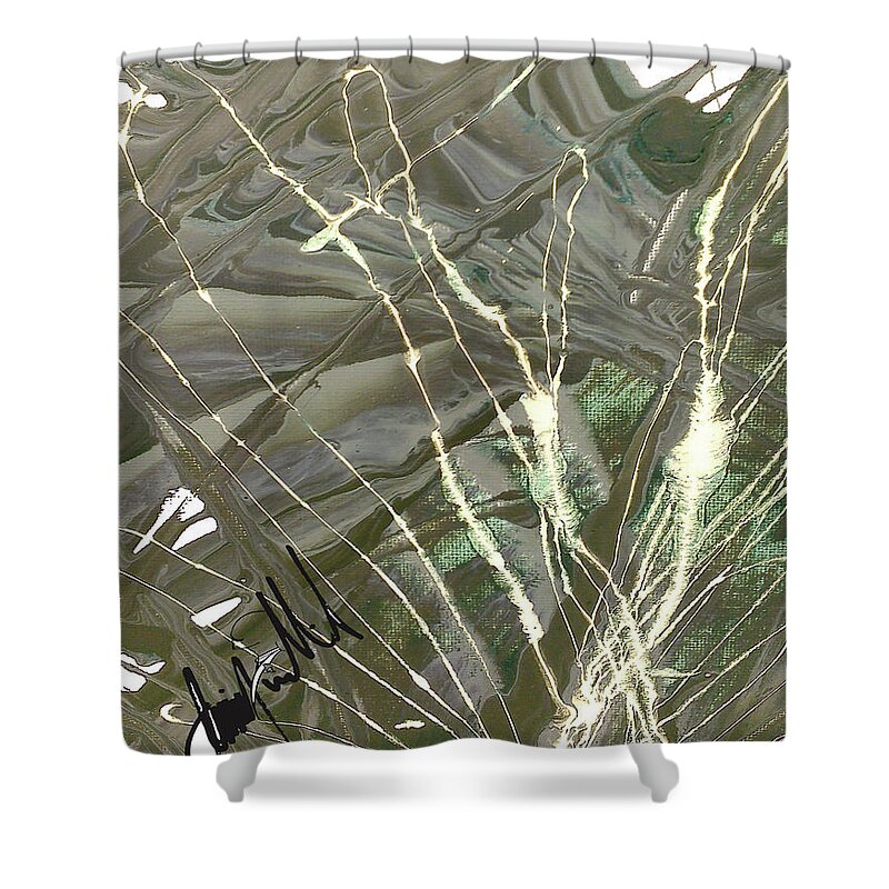  Shower Curtain featuring the digital art Grip by Jimmy Williams