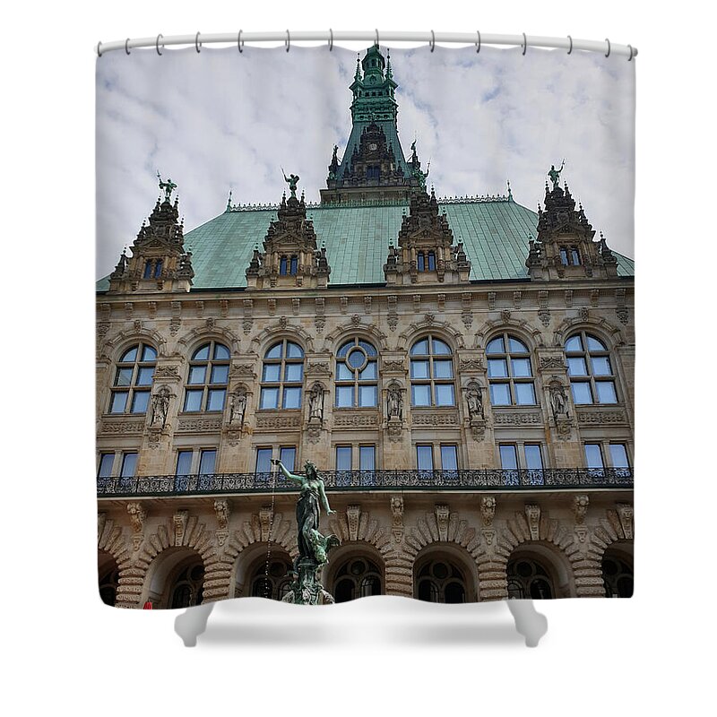Hamburg Shower Curtain featuring the photograph Hamburg City Hall - Courtyard View by Yvonne Johnstone