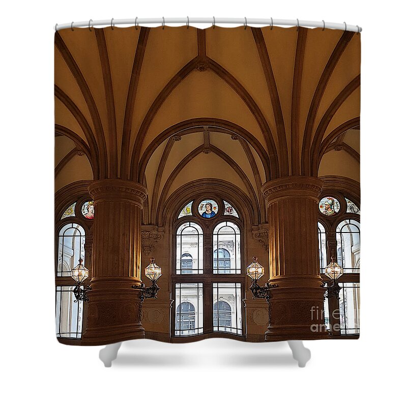 Hamburg Shower Curtain featuring the photograph Hamburg City Hall - Interior by Yvonne Johnstone