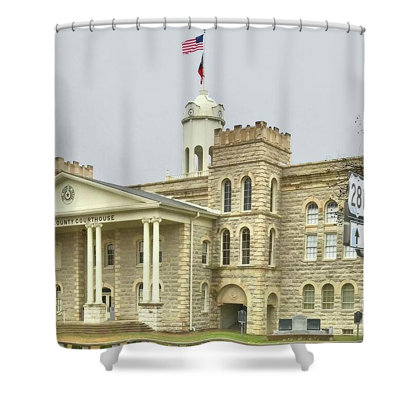 Hamilton Shower Curtain featuring the photograph Hamilton Texas Courthouse by Janette Boyd