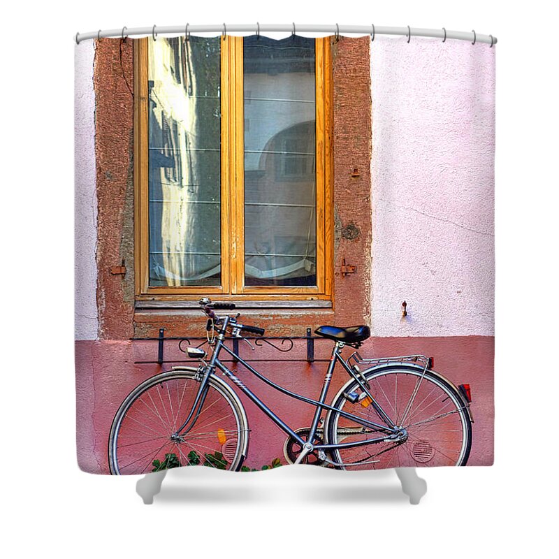 French Shower Curtain featuring the photograph Happy French Bicycle by Olivier Le Queinec