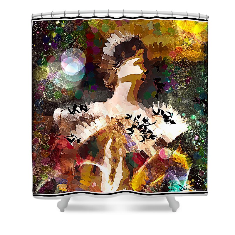 Harlequin Shower Curtain featuring the photograph Harlequin by Peggy Dietz