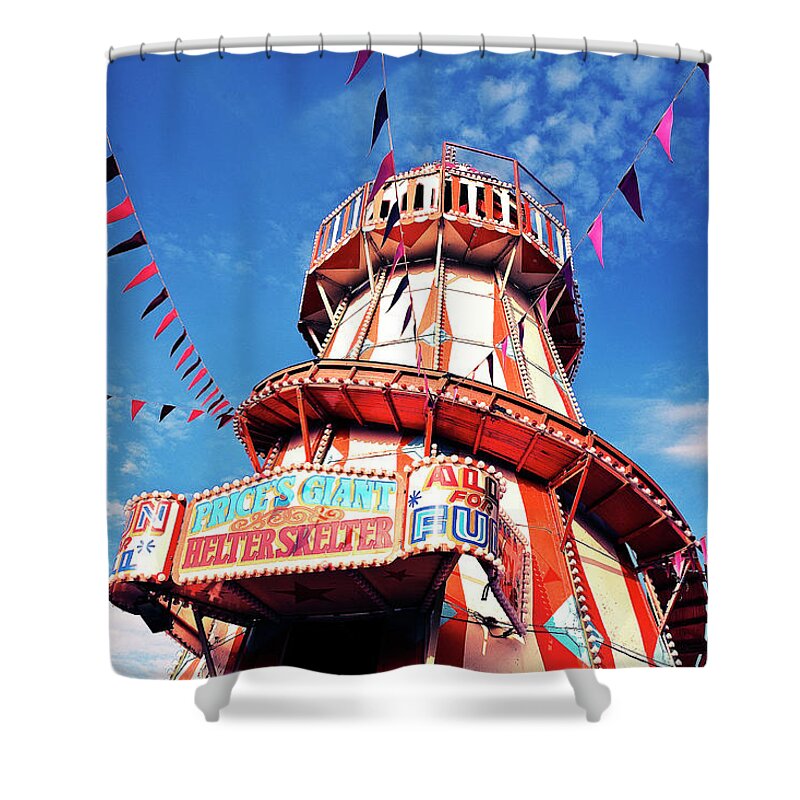 Curve Shower Curtain featuring the photograph Helter Skelter With Bunting by Nick Kee Son