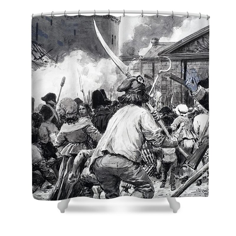 Highlights From History: The Reign That Caused A Revolution Monarchy Shower Curtain featuring the painting Highlights From History The Reign That Caused A Revolution by Cl Doughty
