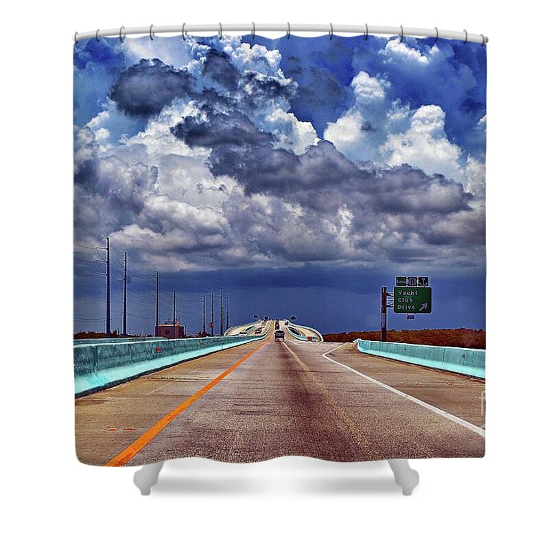 Highway Shower Curtain featuring the photograph Highway No. 1 by Thomas Schroeder