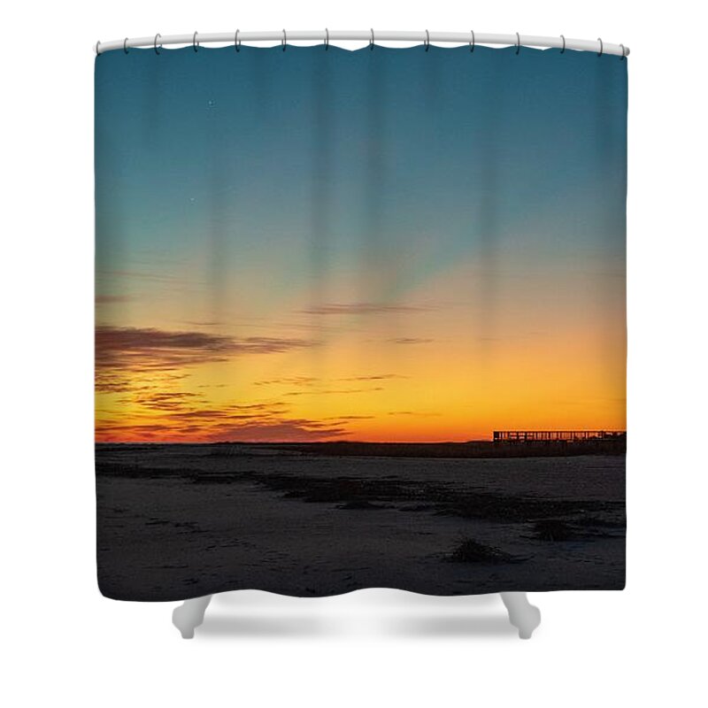 Hilton Head Island Shower Curtain featuring the photograph Hilton Head Sunrise at Fish Haul Beach by Dennis Schmidt