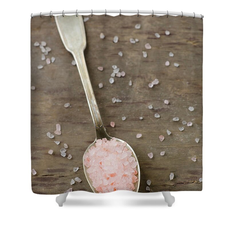 Mineral Shower Curtain featuring the photograph Himalayan Pink Sea Salt by Tania Mattiello
