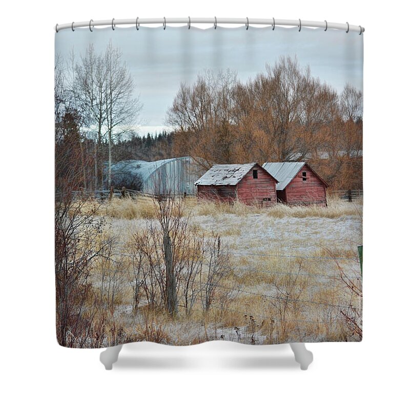 Cabin Shower Curtain featuring the photograph His And Hers by Vivian Martin