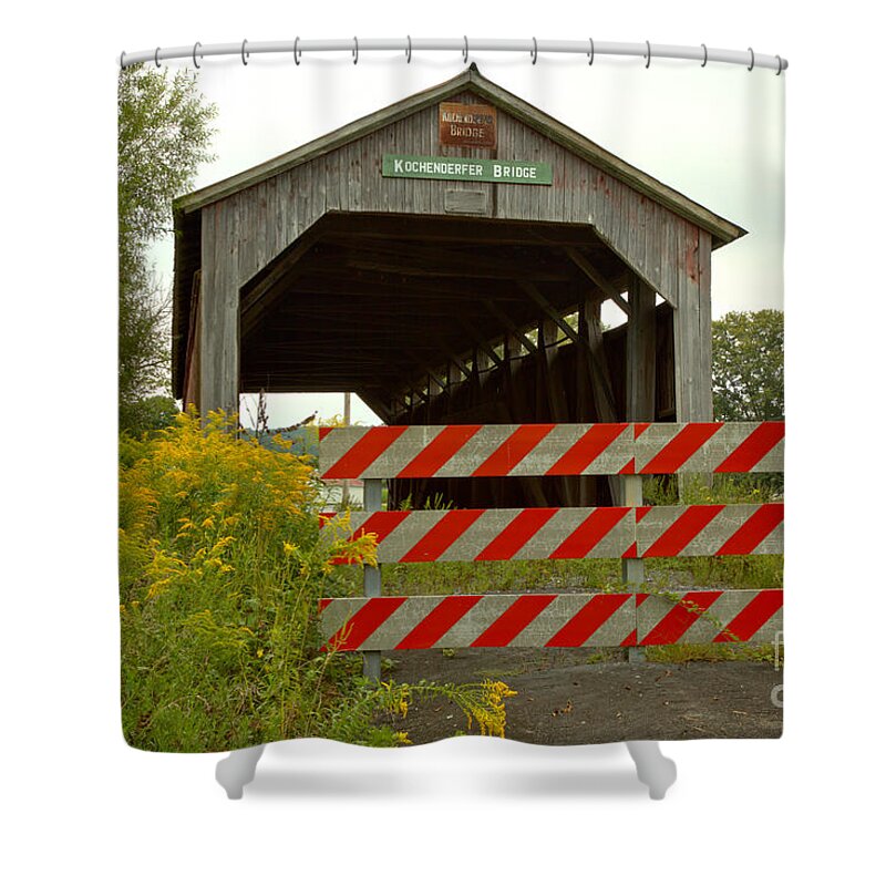 Kochenderfer Covered Bridge Shower Curtain featuring the photograph Historic Kochenderfer Covered Bridge by Adam Jewell