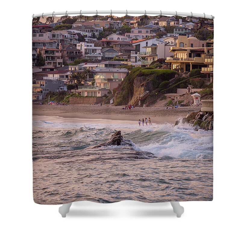 Ocean Shower Curtain featuring the photograph Homes With a View by Aaron Burrows