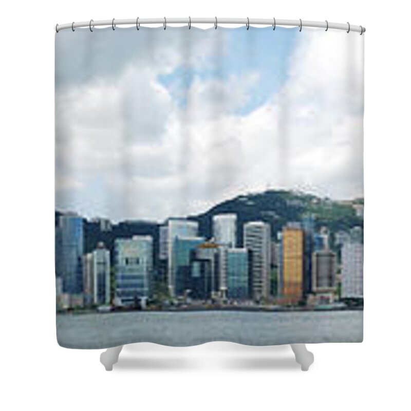 Chinese Culture Shower Curtain featuring the photograph Hong Kong Island by Samxmeg