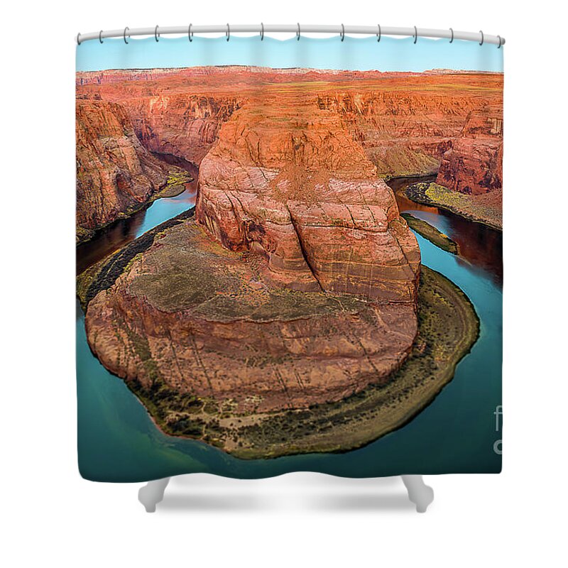 Horseshoe Shower Curtain featuring the photograph Horseshoe Bend by Dheeraj Mutha