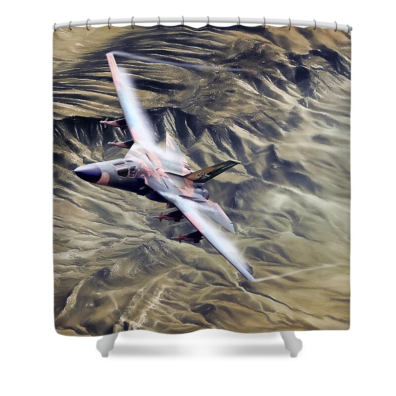 Aviation Shower Curtain featuring the digital art Hot As Hell by Peter Chilelli