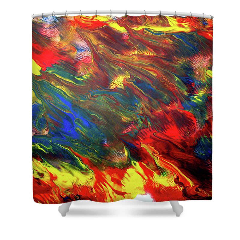 Color Shower Curtain featuring the painting Hot Colors Coolling by Leigh Odom