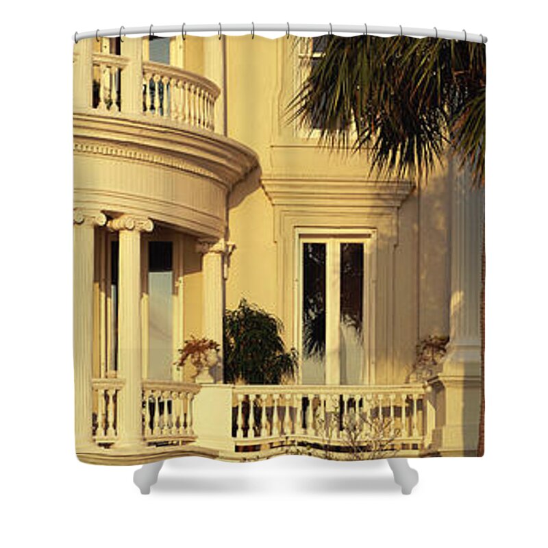 Panoramic Shower Curtain featuring the photograph House At Dusk by Visionsofamerica/joe Sohm
