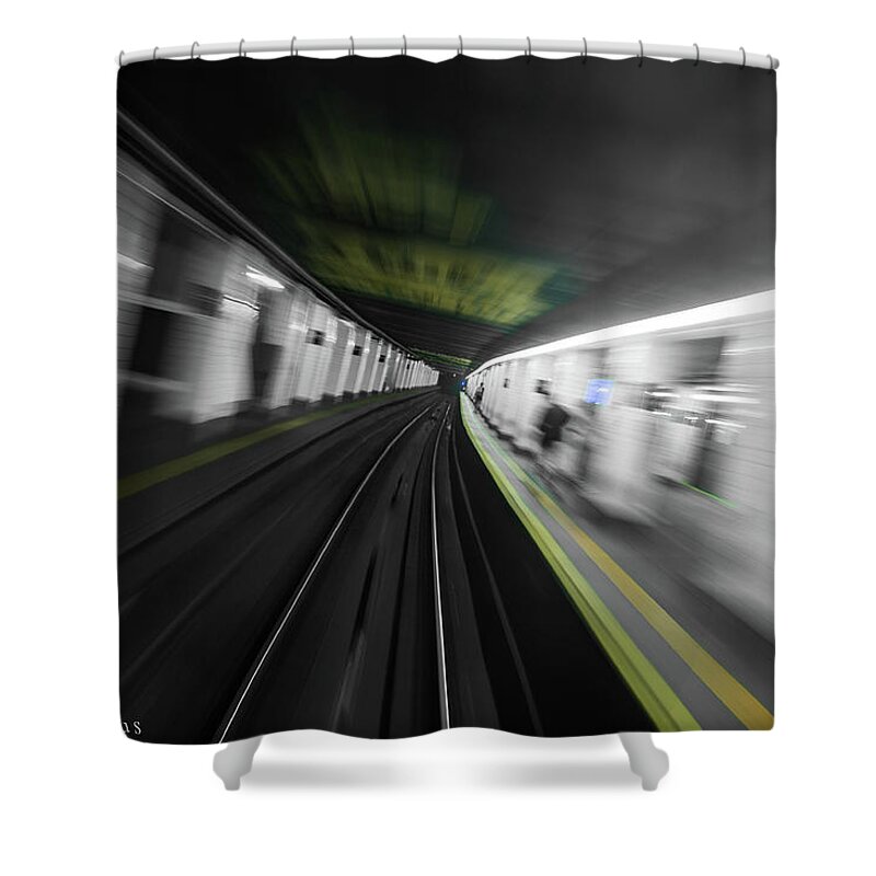 New York City Shower Curtain featuring the photograph Hoyt Street Departure by Peter J DeJesus