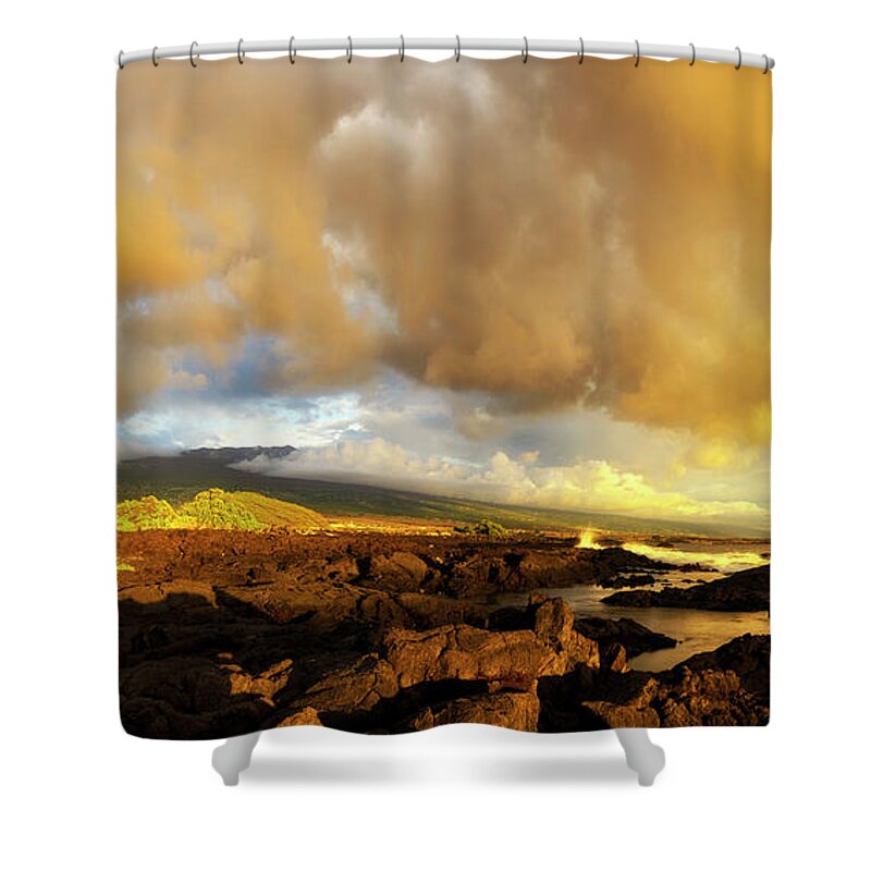 Kona Shower Curtain featuring the photograph Hualalai Sunset by Christopher Johnson