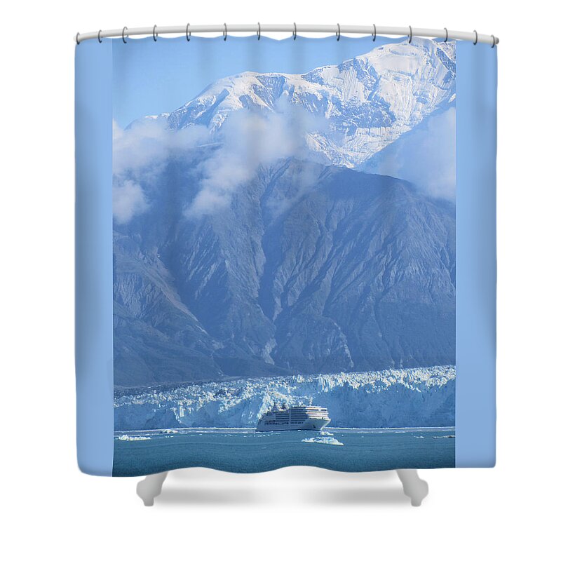 Hubbard Shower Curtain featuring the photograph Hubbard Glacier by Robert Bissett
