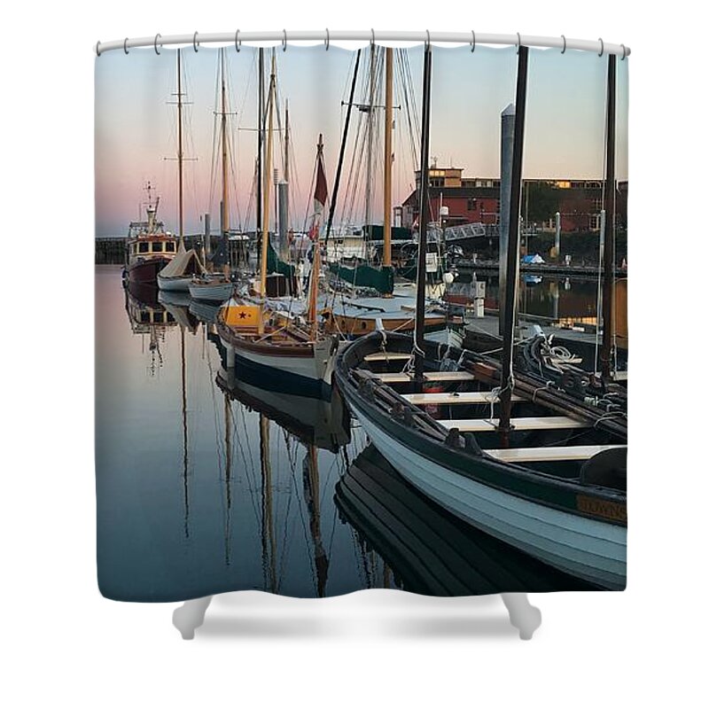 Port Townsend Shower Curtain featuring the photograph Hudson Point Sunset by Jerry Abbott