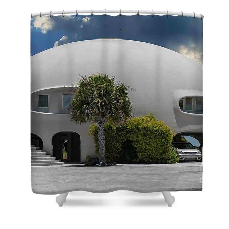Isle Of Palms Shower Curtain featuring the photograph Hurricane House - Isle of Palms by Dale Powell