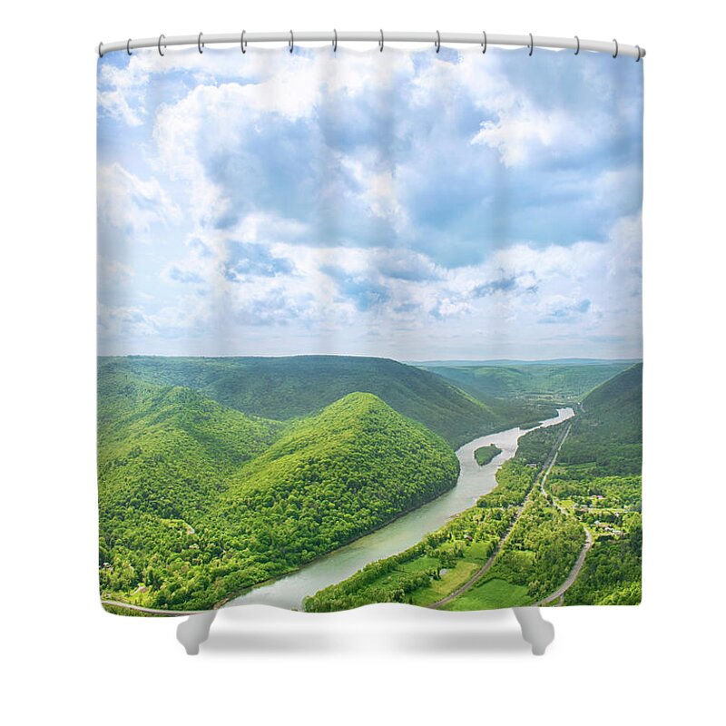 Hyner View Shower Curtain featuring the photograph Hyner View Pennsylvania by Christina Rollo