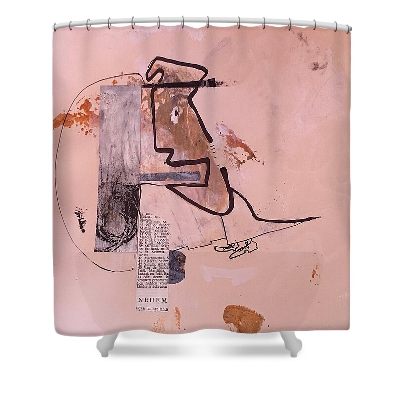 Abstract Shower Curtain featuring the painting I have More to Say by Carole Johnson