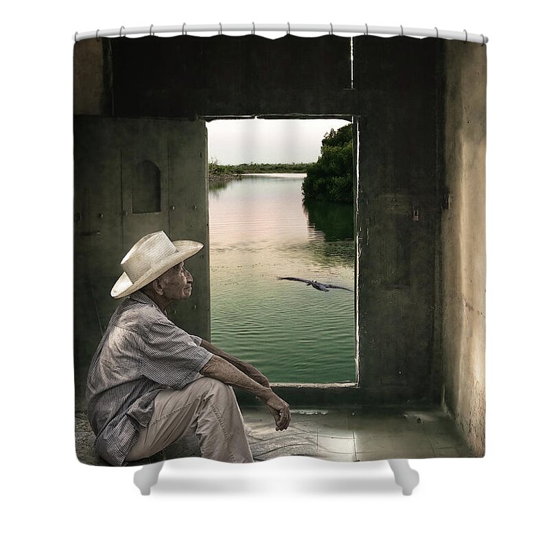 Merida Shower Curtain featuring the photograph I hear it in the deep heart's core by Tatiana Travelways