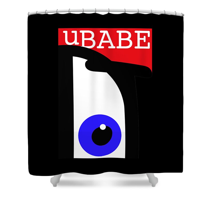 Ubabe Eye Shower Curtain featuring the digital art I See Ubabe by Ubabe Style