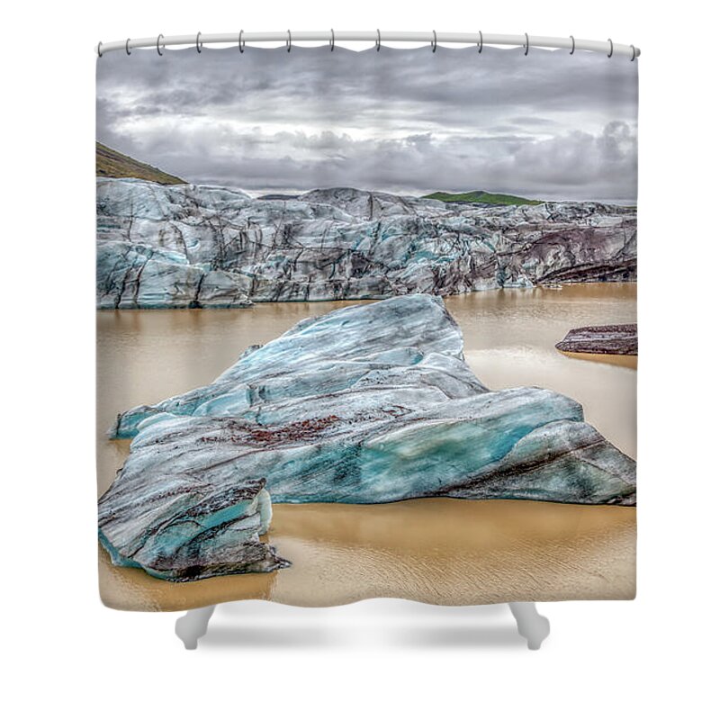 Iceberg Shower Curtain featuring the photograph Iceberg of Iceland by David Letts