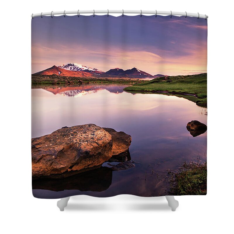 Scenics Shower Curtain featuring the photograph Iceland Upland Moor by Dennis Fischer Photography