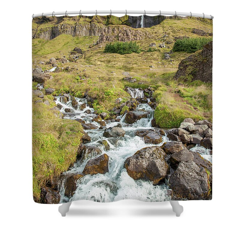 Iceland Shower Curtain featuring the photograph Iceland Waterfall by David Letts