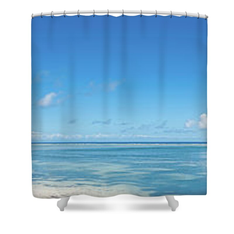 Tropical Rainforest Shower Curtain featuring the photograph Idyllic Vacation Beach White Sands by Fotovoyager