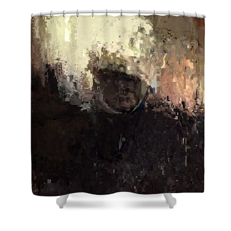 Assembly Shower Curtain featuring the painting In Becaming by Matteo TOTARO